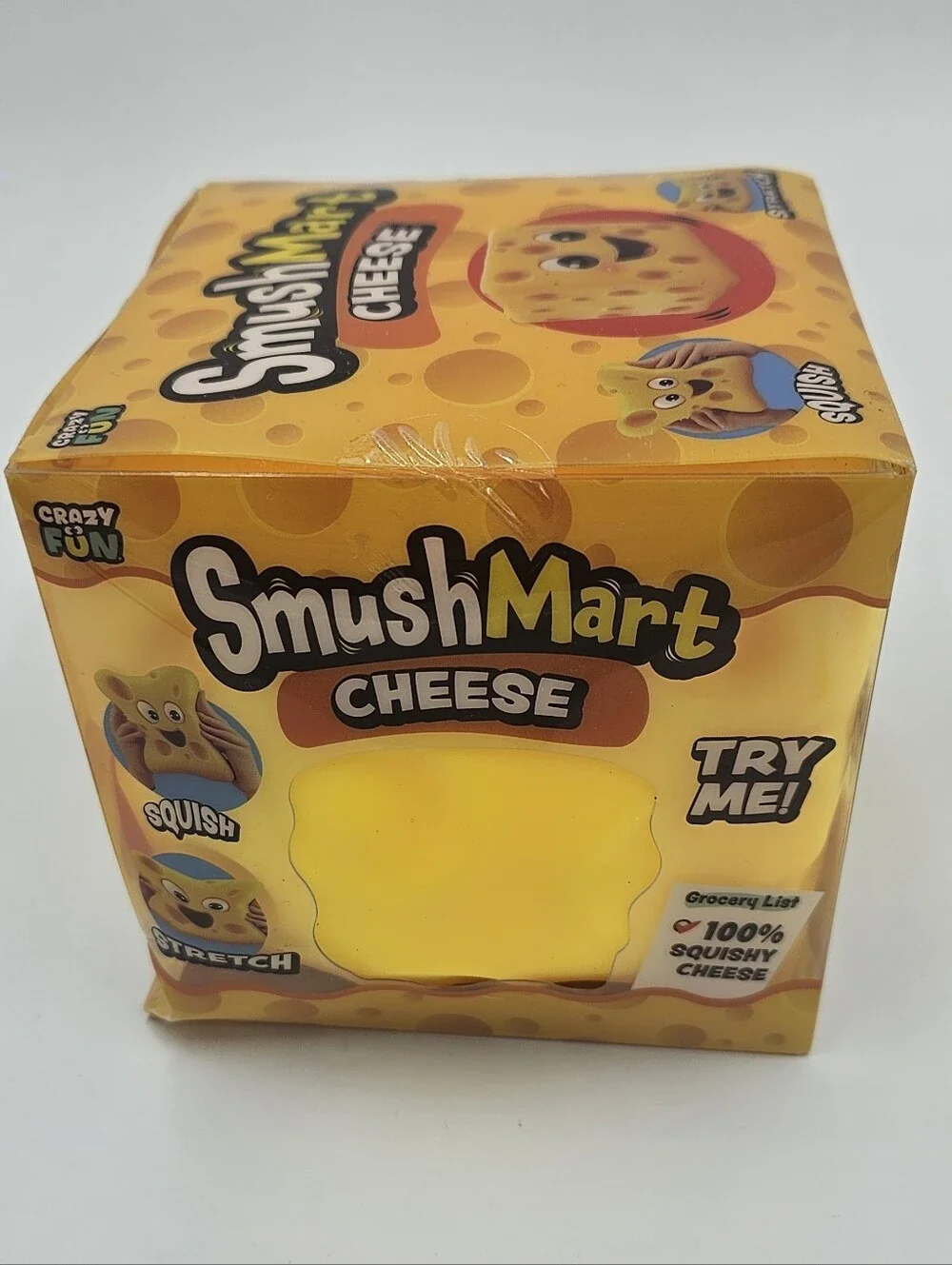 Smush Mart Cheese 🧀 JUMBO VIRAL TikTok SQUISHY 6” RMS USA Crazy Fun Authentic